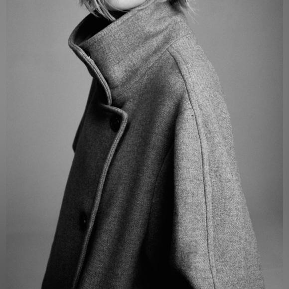 Zara Wool Blend Oversize Coat - Picture 6 of 14